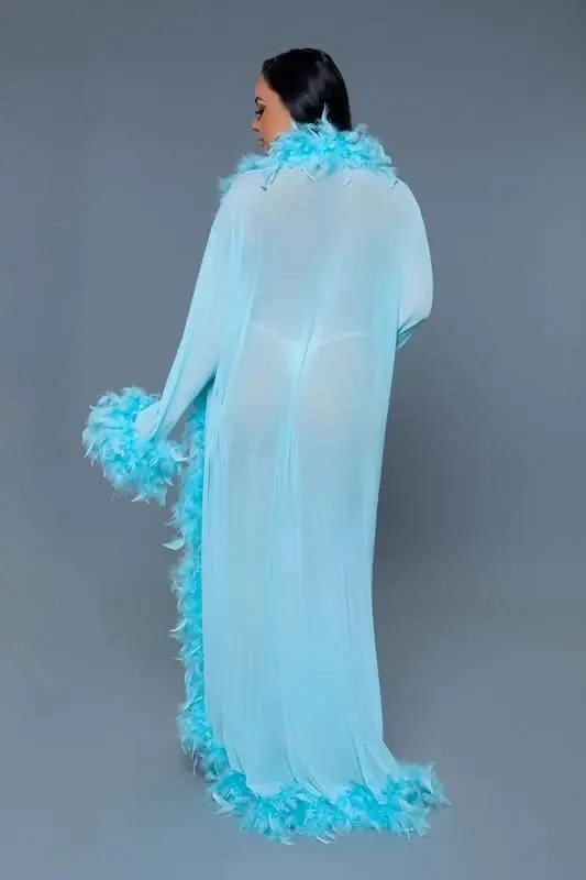Glamour Boa Feather Trim Robe - Love Salve